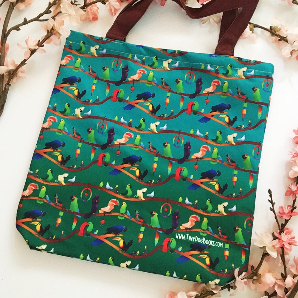 Plucky Parrot Tote Bag